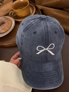 Bow Embroidered Baseball Cap